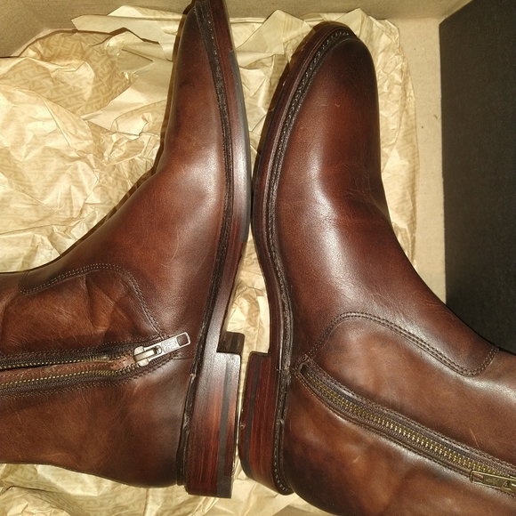 Frye Other - Frye Paul Inside Zip Shoes in Cognac Size 8